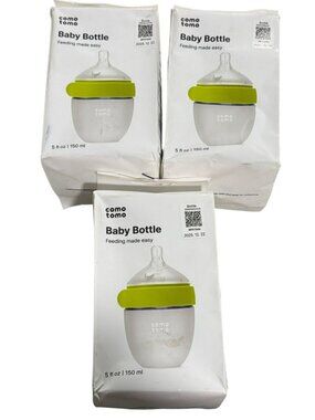 Comotomo Baby Bottle Slow Flow Nipple Silicone BPA-Free 0-3 Months